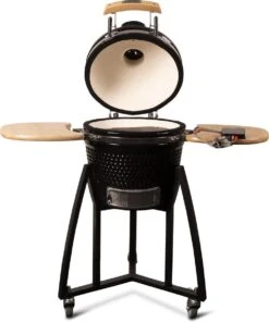 Patton - Kamado 16 - Premium Black - Barbecue En Céramique - Avec Indicateur De Température à Cœur Bluetooth - éclairage LED - Moyen - Complet - Noir -Cuisine Fournitures Magasin 1003x1200