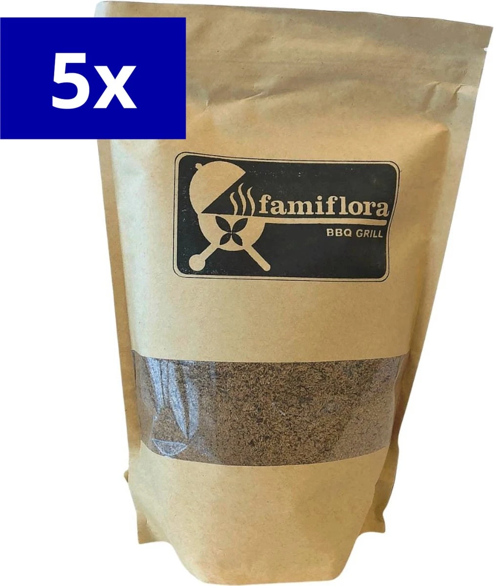 Famiflora BBQ Smoke Moth - Vin Rouge - 8500ML (5 Pièces De 1700ML) - Farine De Fumée Idéale Pour Le Gibier, Le Bœuf Et Le Porc Pour Un Goût Sucré Complet 1 Famiflora BBQ Smoke Moth - Vin Rouge - 8500ML (5 Pièces De 1700ML) - Farine De Fumée Idéale Pour Le Gibier, Le Bœuf Et Le Porc Pour Un Goût Sucré Complet