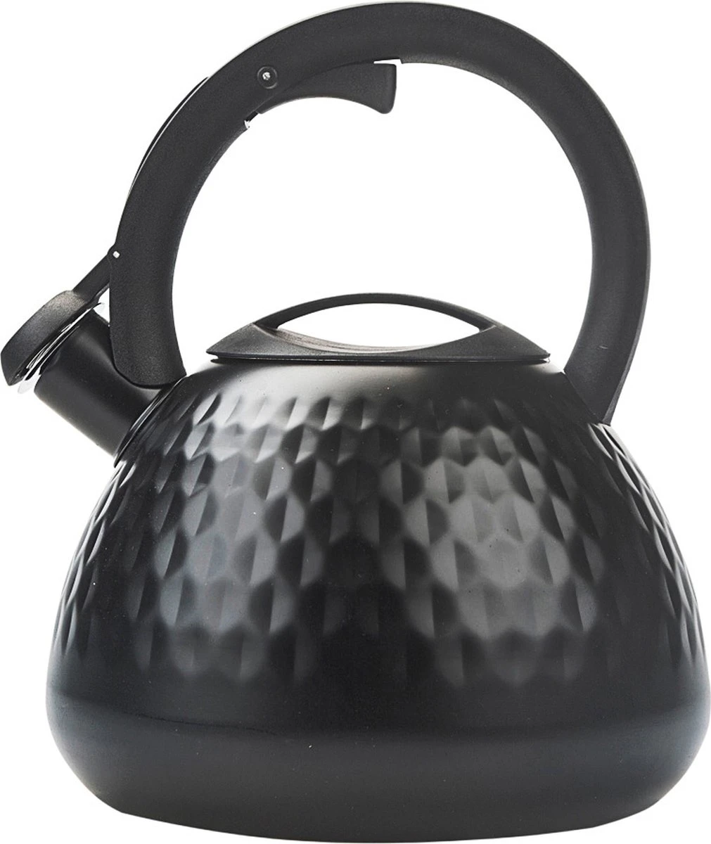 Bouilloire à Sifflet En Acier Inoxydable Altom Design 2,7L - Bouilloire à Sifflet Design Rétro - Convient à L'induction - Convient à Toutes Les Sources De Chaleur - Zwart 1 Bouilloire à Sifflet En Acier Inoxydable Altom Design 2,7L - Bouilloire à Sifflet Design Rétro - Convient à L'induction - Convient à Toutes Les Sources De Chaleur - Zwart