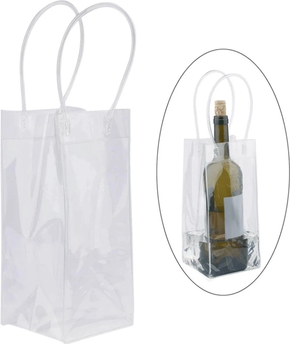 Sac Refroidisseur De Bouteille De Vin Transparent - Refroidisseur De Bouteille De Vin - Sac à Glace 2 Sac Refroidisseur De Bouteille De Vin Transparent - Refroidisseur De Bouteille De Vin - Sac à Glace – Image 2