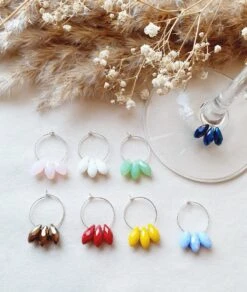 Reconnaître Son Verre à Vin - Marque-verre - Anneaux Pour Verre à Vin - Argent