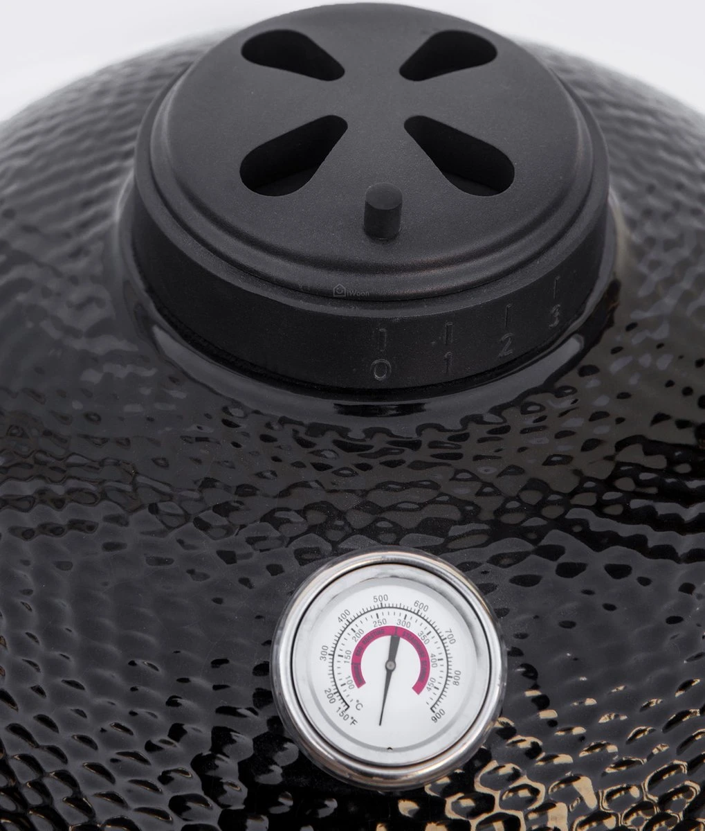 Kamado Medium Landmann Ø 45,7 Cm 18 Pouces Zwart - Avec Roulettes - Avec Thermomètre - Avec Grille De Ventilation - Barbecue Kamado - Barbecue En Céramique - Kamado Large 8 Kamado Medium Landmann Ø 45,7 Cm 18 Pouces Zwart - Avec Roulettes - Avec Thermomètre - Avec Grille De Ventilation - Barbecue Kamado - Barbecue En Céramique - Kamado Large – Image 8