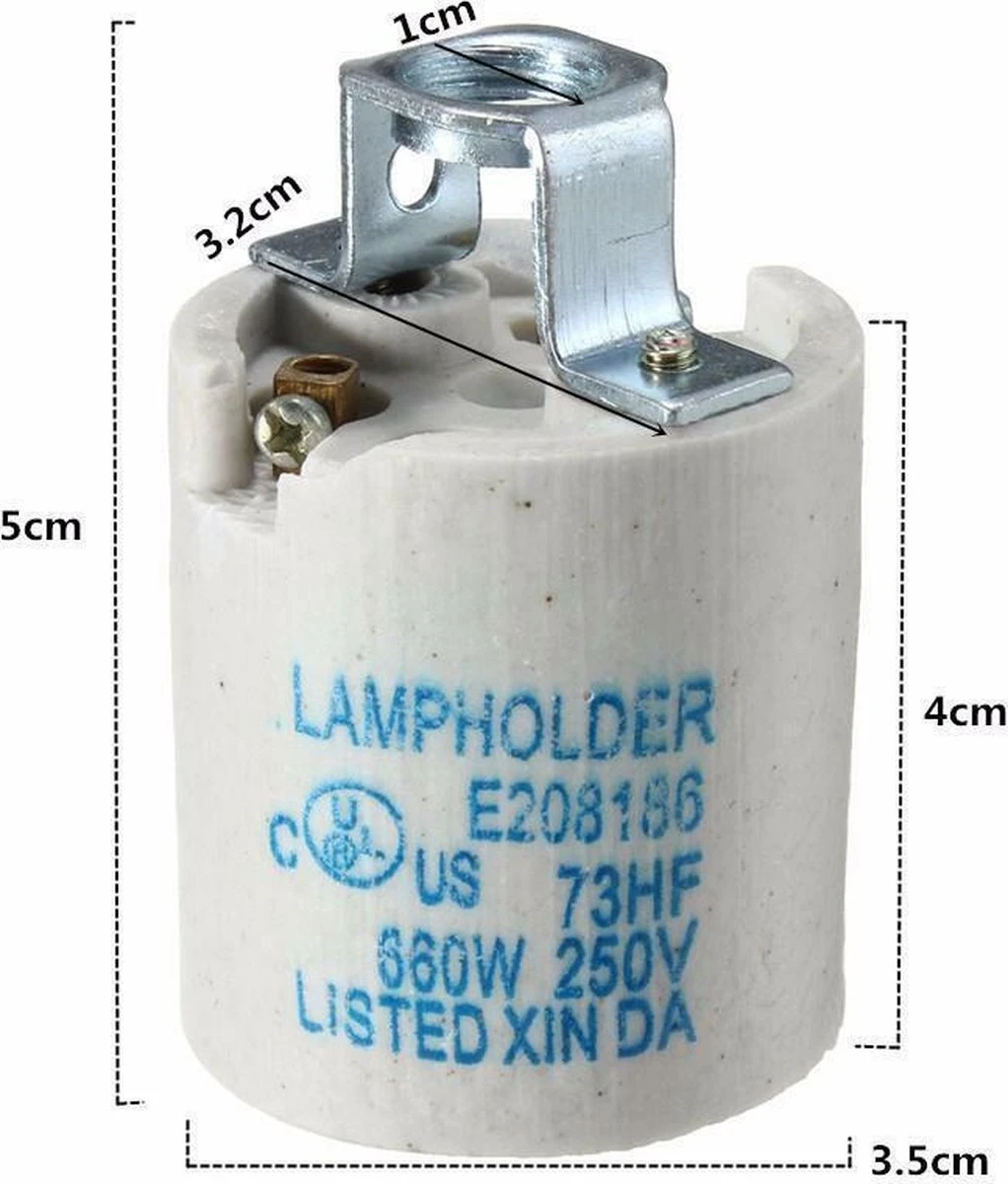 Vintage Industrial E27 Edison Vis Ampoule Céramique Porcelaine Titulaire Socket Lampe Titulaire 1 Vintage Industrial E27 Edison Vis Ampoule Céramique Porcelaine Titulaire Socket Lampe Titulaire