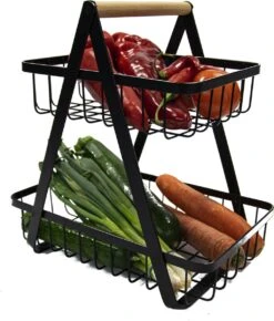 Panier De Fruits Chefs Cuisine - Bol De Fruits - Organisateurs De Cuisine - Plateau De Pommes De Terre - Organisateur De Comptoir - Organisateur De Bureau - Accessoires De Bureau - Acier Inoxydable - Noir -Cuisine Fournitures Magasin 1023x1200 1