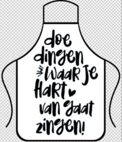 Tablier De Cuisine Réglable - Faites Des Choses Qui Font Chanter Votre Cœur - Taille Unique - Drôle - Reconnaissant