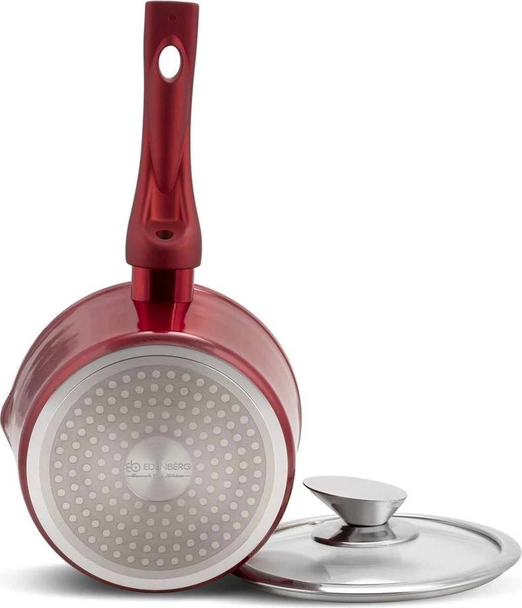 Edënbërg Red Line - Batterie De Cuisine De Luxe De 12 Pièces En Aluminium Forgé - Rouge / Métallisé 11 Edënbërg Red Line - Batterie De Cuisine De Luxe De 12 Pièces En Aluminium Forgé - Rouge / Métallisé – Image 11