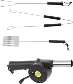 EASTWALL Charcoal Grill Barbecue - Barbecue Avec Table D'appoint - Barbecue à Charbon Mobile - Incl. Outils Et Ventilateur Pour Barbecue - 49x80x120 Cm - Acier Inoxydable - Noir 11 EASTWALL Charcoal Grill Barbecue - Barbecue Avec Table D'appoint - Barbecue à Charbon Mobile - Incl. Outils Et Ventilateur Pour Barbecue - 49x80x120 Cm - Acier Inoxydable - Noir -Cuisine Fournitures Magasin 1035x1200