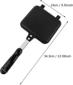 Poêle à Frire Double Face, Appareil à Sandwich Carré, Aluminium, Tortillas Double Face Avec Poignée, Revêtement Antiadhésif, Poêle De Cuisson, Poêle à Griller, Poêle à Crêpes Pour Grille-pain, Petit-déjeuner, Omelette -Cuisine Fournitures Magasin 1037x1200