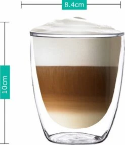 Verres à Verres à Thé De Luxe à Double Paroi - Verres à Cappuccino - Verre à Café à Double Paroi - Verre à Thé à Double Paroi Avec Cuillère - 300 ML - Set De 6 -Cuisine Fournitures Magasin 1037x1200 8
