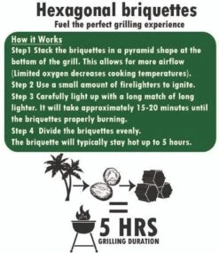 Briquettes De Noix De Coco 10 KG - Briquettes Hexagonales - Briquettes De Noix De Coco - BBQ 6 Briquettes De Noix De Coco 10 KG - Briquettes Hexagonales - Briquettes De Noix De Coco - BBQ -Cuisine Fournitures Magasin 1040x1200 6