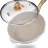 Poêle à Frire 28 Cm Avec Couvercle, Revêtement Antiadhésif, Histoire Pour Induction, Anti-cran, Rebord Haut, Poêle Antiadhésive