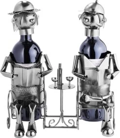 Brubaker Porte-bouteille Couple Sculpture En Métal Cadeau Avec Carte-cadeau 11 Brubaker Porte-bouteille Couple Sculpture En Métal Cadeau Avec Carte-cadeau -Cuisine Fournitures Magasin 1042x1200 4