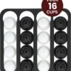 Porte-capsules Jooba Dolce Gusto - Porte- Tasses à Café - Porte-gobelet Dolce Gusto - Noir Mat - 16 Capsules - Porte-gobelet - Autocollant