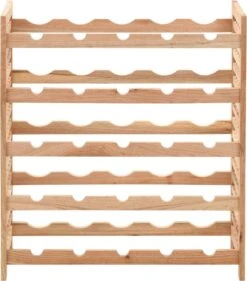 Prolenta Premium - Casier à Vin Pour 25 Bouteilles 63x25x73 Cm Bois De Noyer Massif - Maison Et Jardin -Cuisine Fournitures Magasin 1054x1200 3