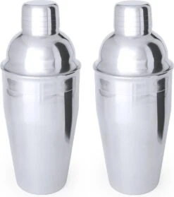 Bella Set De 3 Shakers 550 Ml Inox Semi-mat 8,5 X 21 Cm - Fournitures Bar/café - Réaliser Des Cocktails - Tasses à Mix/secouer