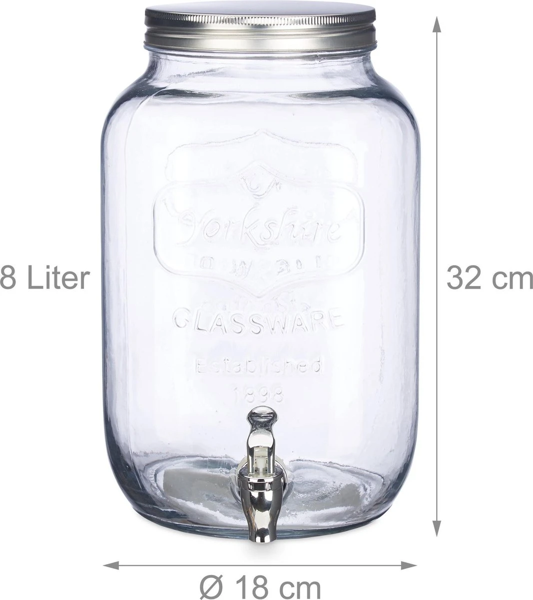 Distributeur De Boissons Relaxdays - 8 Litres - Verre 5 Distributeur De Boissons Relaxdays - 8 Litres - Verre – Image 5