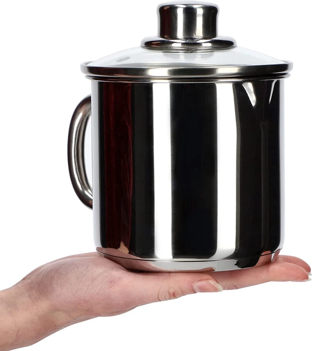 KADAX Marmite Haute Avec Couvercle En Verre Fermé, 1,2 L, Marmite En Acier Inoxydable Avec Poignée Confortable, Marmite, Couvercle Avec Trou De Vapeur, Casserole Et Va Au Lave-vaisselle (argent) 6 KADAX Marmite Haute Avec Couvercle En Verre Fermé, 1,2 L, Marmite En Acier Inoxydable Avec Poignée Confortable, Marmite, Couvercle Avec Trou De Vapeur, Casserole Et Va Au Lave-vaisselle (argent) – Image 6