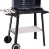 Station De Grillades Sur Chariot Outsunny Barbecue Autoportant Avec Pare-vent 2 X étagère Réglable En Hauteur 846-032