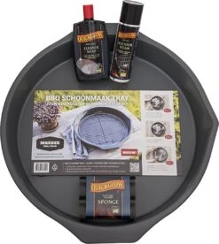 MARBER PRODUCTS - Kit De Nettoyage BBQ 4 : GRILL WASH + Savon Cleaner + Mousse Cleaner + Éponges Grill (2) - Pour Grilles Jusqu'à 48 Cm