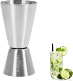 Tasse à Mesurer / Barre à Mesurer Westmark, Jigger Pour Cocktails - 2 Unités De Mesure: 2/4 Cl - Acier Inoxydable