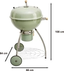 NATERIAL - Barbecue à Charbon PHOENIX BETA II - 8 Personnes - Ø 57 Cm - H. 108 Cm - Acier émaillé - Vert - Kogelbarbecue -Cuisine Fournitures Magasin 1080x1200 1
