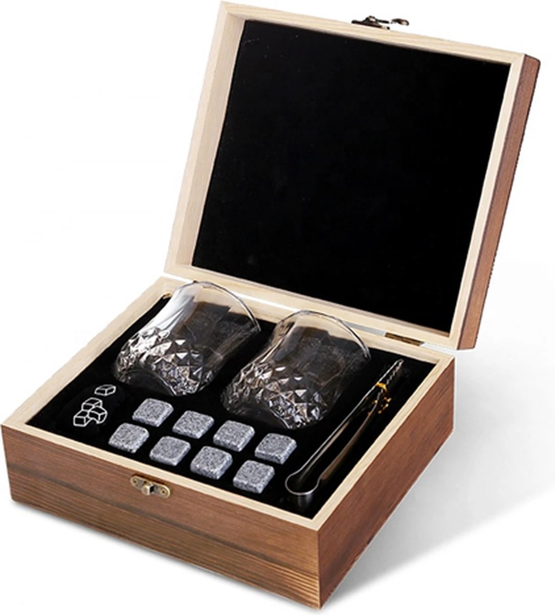 Coffret Whisky De Luxe - Avec 2 Verres Et 8 Pierres - Coffret Whisky - Pince à Glace - Glaçons Réutilisables - Verres à Whisky - Coffret Cadeau Whisky Luxe - Cadeau Homme & Femme 2 Coffret Whisky De Luxe - Avec 2 Verres Et 8 Pierres - Coffret Whisky - Pince à Glace - Glaçons Réutilisables - Verres à Whisky - Coffret Cadeau Whisky Luxe - Cadeau Homme & Femme – Image 2