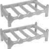 2x Casiers à Bouteilles De Vin En Plastique / Casiers à Bouteilles 41 X 24 X 13 Cm Pour 4 Bouteilles - Range-bouteilles à Vin