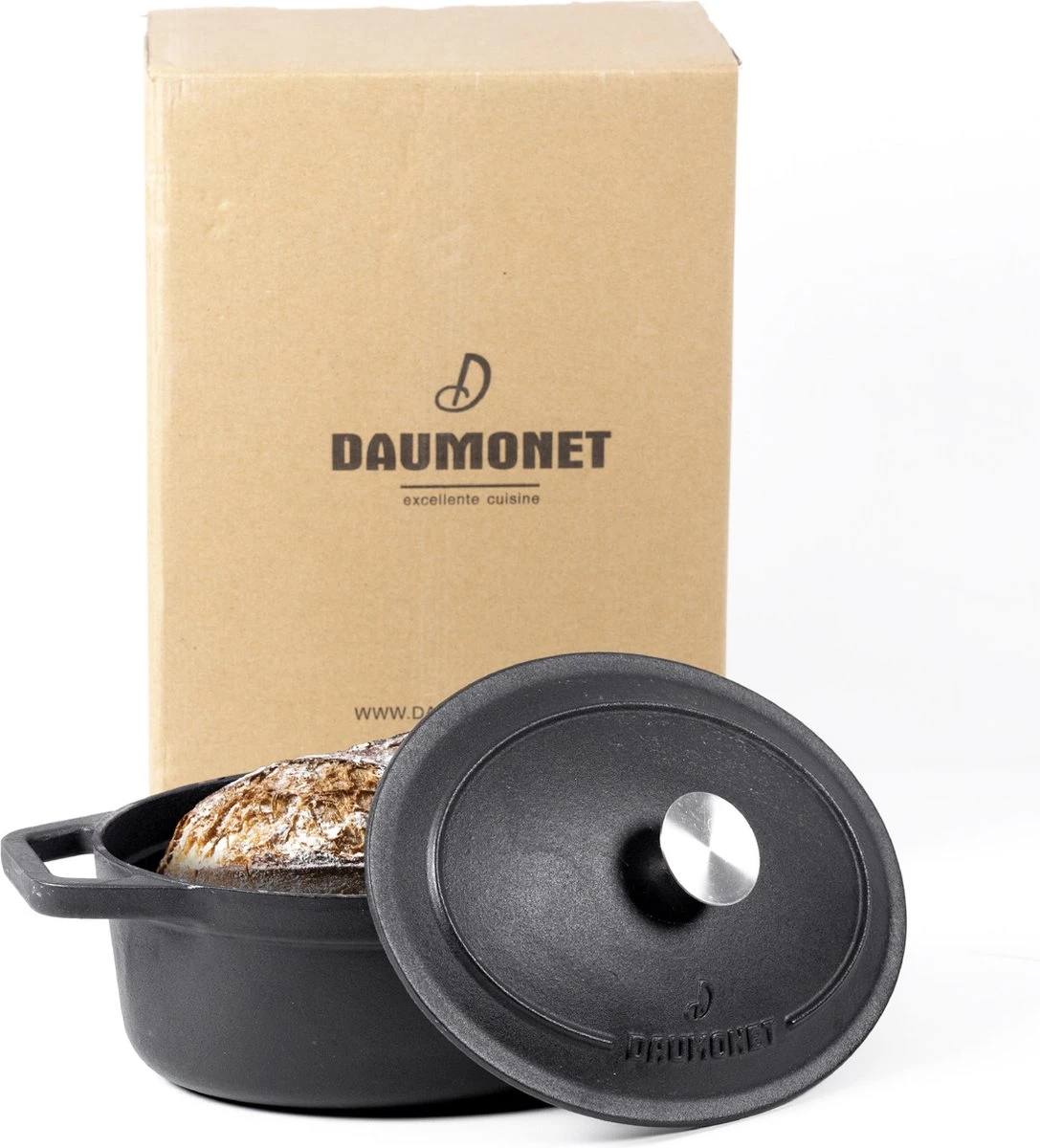 Poêle En Fonte Daumonet - Cocotte Rond - Ø 29 Cm - 5,4 Litres - Émail - Convient à Toutes Les Sources De Chaleur - Electrique - Gaz - Halogène - Induction - Céramique - Va Au Lave-vaisselle - Noir 10 Poêle En Fonte Daumonet - Cocotte Rond - Ø 29 Cm - 5,4 Litres - Émail - Convient à Toutes Les Sources De Chaleur - Electrique - Gaz - Halogène - Induction - Céramique - Va Au Lave-vaisselle - Noir – Image 10