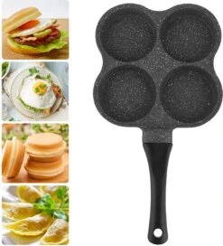 Poêle à Crêpes 4 Trous, Revêtement Antiadhésif, Crêpes En Aluminium, Omelette, Poêle à œufs, Cocotte, Cuisinière à Petit-déjeuner, Ustensiles De Cuisine Pour Cuisinière à Induction, Cuisinière à Gaz -Cuisine Fournitures Magasin 1088x1200