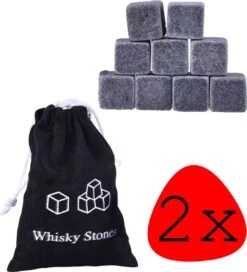 Whisky Stone Ice Cubes - Whisky Stones Réutilisables - Bloc De Glace Whisky Stone Réutilisable - 18 Pièces