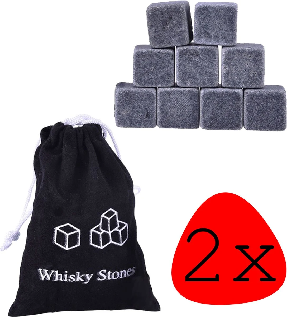 Whisky Stone Ice Cubes - Whisky Stones Réutilisables - Bloc De Glace Whisky Stone Réutilisable - 18 Pièces 1 Whisky Stone Ice Cubes - Whisky Stones Réutilisables - Bloc De Glace Whisky Stone Réutilisable - 18 Pièces