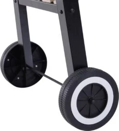 Station De Grillades Sur Chariot Outsunny Barbecue Autoportant Avec Pare-vent 2 X étagère Réglable En Hauteur 846-032 -Cuisine Fournitures Magasin 1095x1200