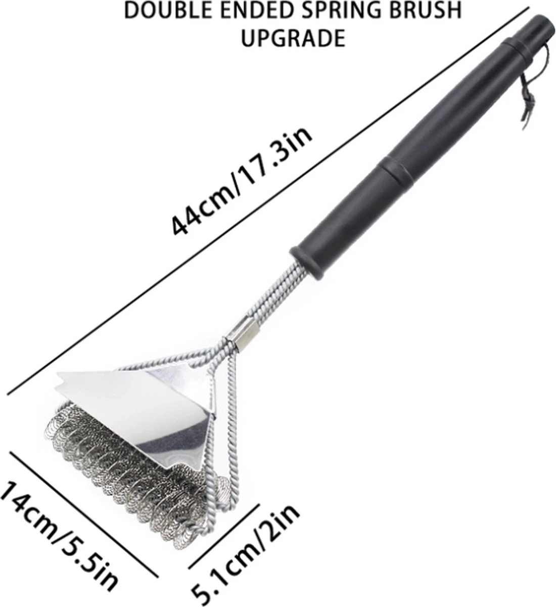 Brosse à BBQ Avec Grattoir - Brosse à Barbecue Multifonctionnelle - Avec Grattoir - Extra Solide - Sans Poils - Nettoyant Pour Grille - Outils Pour Barbecue Grillmaster 4 Brosse à BBQ Avec Grattoir - Brosse à Barbecue Multifonctionnelle - Avec Grattoir - Extra Solide - Sans Poils - Nettoyant Pour Grille - Outils Pour Barbecue Grillmaster – Image 4