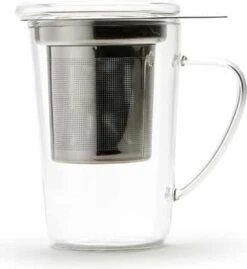 Soolong - Verre à Thé - 350 Ml - Avec Passoire à Thé En Acier Inoxydable - Glas - Tasse à Thé - Passoire à Thee - Infuseur à Thé - Élégant - Elegant - Intemporel - Cadeau - Cadeau - Cadeau D'affaires - Cadeau - Pasen - Fête Des Mères