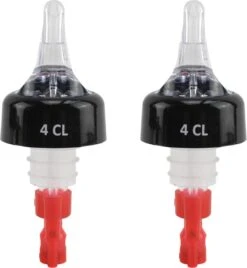 Veluw Bullet Measure Verser 4 Cl - Boisson Professionnel Pour Boissons - Rouge - Set De 2