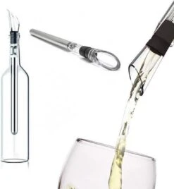 Refroidisseur à Vin En Acier Inoxydable - Refroidisseur à Vin | Ensemble De 2 Pièces | Tige / Bâton / Refroidisseur | Enjoy De Votre Vin