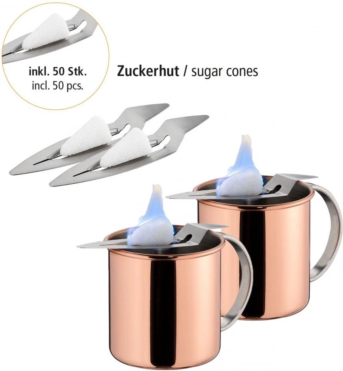 APS-Germany® Glühweinmaker/Feuerzangen- Ensemble Cocktail - Avec 2 Tasses - Dont 50 Bâtonnets De Sucre 2 APS-Germany® Glühweinmaker/Feuerzangen- Ensemble Cocktail - Avec 2 Tasses - Dont 50 Bâtonnets De Sucre – Image 2