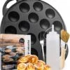 Poffertjespan - Inc. Flacon Doseur Gratuit, Pinceau, Fourchette - Convient à Tous Les Poêles - Machine à Poffertjes - Poffertjes Poêle à Induction - Poffertjes Poêle électrique