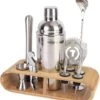 Ensemble Shaker à Cocktail - Copain De Bar - Jigger - Distributeur De Shot - Copain De Boisson - Copain De Cocktail - Tasse à Mesurer - Accessoires De Bar Pub - 12 Pièces - Coffret Cadeau