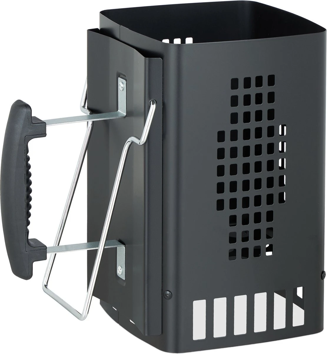 Allumeur De Briquettes Relaxdays - Avec Poignée - Allume-charbon - Barbecue - Fer - Noir 8 Allumeur De Briquettes Relaxdays - Avec Poignée - Allume-charbon - Barbecue - Fer - Noir – Image 8