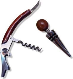 Coffret Cadeau Vin De Luxe - Coffret En Bois De Cerisier Avec Accessoires En Acier Inoxydable - Coffret Cadeau Vin Avec Tire-bouchon Et Bouchon à Vin -Cuisine Fournitures Magasin 1111x1200 6