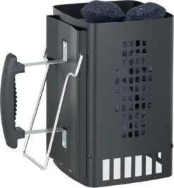 Allumeur De Briquettes Relaxdays - Avec Poignée - Allume-charbon - Barbecue - Fer - Noir