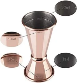 Barre De Mesure, Double Mesure 2cl / 4cl, Mesures Intérieures 1cl / 3cl, Mesure De Barre De Haute Qualité, Qualité Alimentaire, Jigger Pour Mesurer Les Ingrédients Pour Cocktails, Cuivre -Cuisine Fournitures Magasin 1114x1200 5