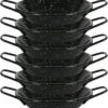 Menax - Mini Poêle à Paella - Casserole - Acier Vitrifié - Revêtement Antiadhésif Acier - Set De 6 - Diamètre 16 Cm - 1 Portions