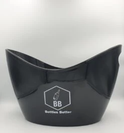 Bottles Better - TAILLE SEAU À GLACE - Seau à Glace - Refroidisseur à Champagne / Refroidisseur à Boisson 12 Litres (noir) (Contenu 16 à 18 Bière 0,3l)