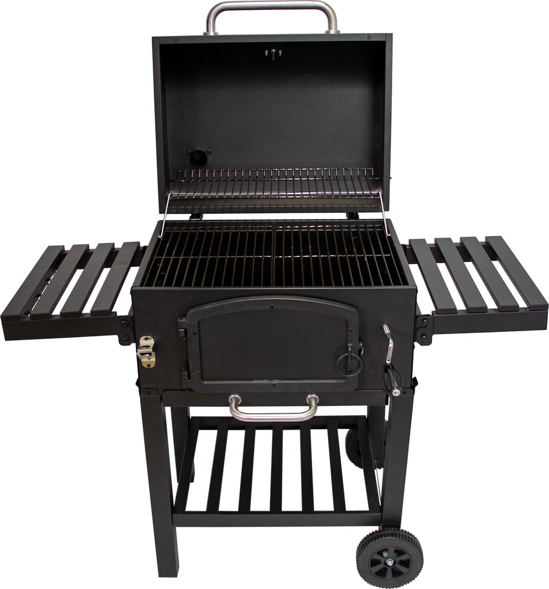 BBQ Grill XL Smoker Jardin - Barbecue à Charbon De Bois De Bois - Y Compris Housse De Pluie - Brosse Métallique - Espace De Rangement Rabattable 1 BBQ Grill XL Smoker Jardin - Barbecue à Charbon De Bois De Bois - Y Compris Housse De Pluie - Brosse Métallique - Espace De Rangement Rabattable
