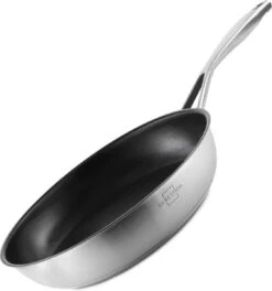 SILBERTHAL Poêle à Frire Induction 28 Cm - Poêle à Revêtement - Inox - Pour Tous Feux Et Passe Au Four