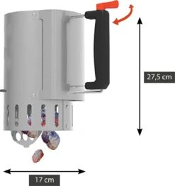 Barbecook - Démarreur De Briquettes - Démarreur De BBQ - Démarreur De Charbon De Bois - Acier Inoxydable - Ø 16,5 X 27,5 Cm 11 Barbecook - Démarreur De Briquettes - Démarreur De BBQ - Démarreur De Charbon De Bois - Acier Inoxydable - Ø 16,5 X 27,5 Cm -Cuisine Fournitures Magasin 1126x1200 7