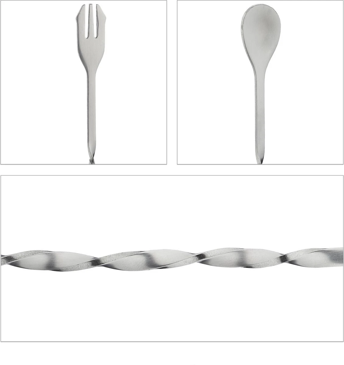 Relaxdays Pilon à Cocktail Et Cuillère De Bar - Pilon - Cuillère à Cocktail - 26 Cm - Goût Neutre 7 Relaxdays Pilon à Cocktail Et Cuillère De Bar - Pilon - Cuillère à Cocktail - 26 Cm - Goût Neutre – Image 7