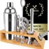 Sybra® Cocktail Set 10 Pièces - Cocktail Book - Cocktail Shaker - Acier Inoxydable